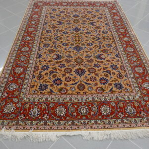 tappeto persiano Isfahan fondo avorio da salotto