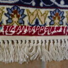 tappeto persiano isfahan misto seta firmato davari fondo rosso 173x111 cm
