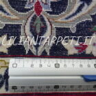 tappeto persiano isfahan misto seta firmato davari fondo rosso 173x111 cm