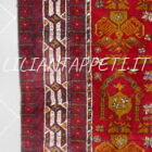 vecchio tappeto persiano khorasan baluci fondo rosso 226x110 cm lana su cotone