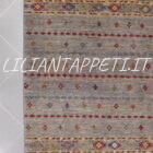 tappeto orientale moderno ziegler da salotto fondo grigio 210x157 cm in lana