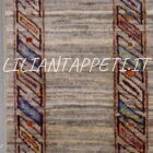 tappeto orientale ziegler da salotto fondo grigio in lana 205x152 cm