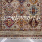 tappeto orientale ziegler da salotto fondo grigio in lana 205x152 cm