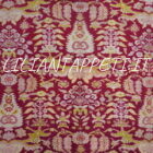 tappeto turco antico kayseri da salotto senza il medaglione tutto lana fondo rosso 338x240 cm