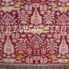 tappeto turco antico kayseri da salotto senza il medaglione tutto lana fondo rosso 338x240 cm