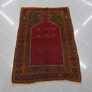 tappeto antico turco yuruk a preghiera