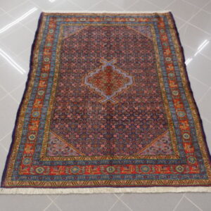 tappeto persiano da salotto ardebil disegno minuto fondo blu