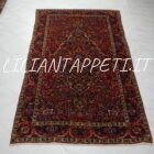 tappeto persiano bakhtiari antico lana su cotone 224x140 cm