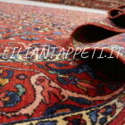 tappeto persiano bakhtiari antico lana su cotone 224x140 cm