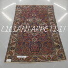 tappeto persiano bakhtiari antico lana su cotone 202x132 cm