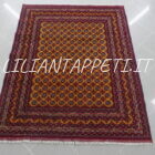 tappeto bukhara fondo giallo da salotto in lana 192x157 cm
