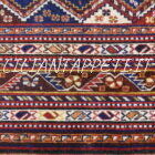 tappeto persiano gashgai antico da salotto fondo blu tutto lana 248X170 cm