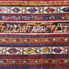 tappeto antico persiano gashgai da salotto fondo blu 236x156 cm tutto lana