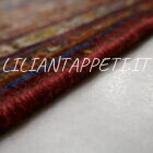 tappeto antico persiano gashgai da salotto fondo blu 236x156 cm tutto lana