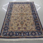 tappeto isfahan misto seta extrafine da salotto fondo sabbia