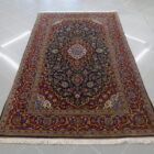 tappeto persiano keshan classico fondo blu da salotto