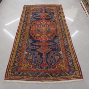 antico tappeto persiano curdo kolyai multicolre da salotto
