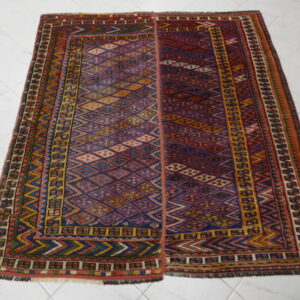 tappeto lahaf persiano lori-bakhtiari antico da salotto colori caldi