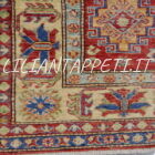 tappeto orientale kazak da sala fondo rosso 231x180 cm