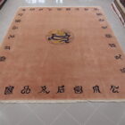 tappeto cinese da salotto molto primitivo fondo rosa