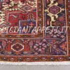 tappeto persiano Heriz da sala geometrico fondo rosso 295x202 cm in lana