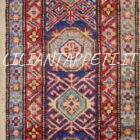 tappeto orientale afghano kazak da sala fondo avorio 300x201 cm in lana