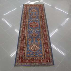 tappeto fondoletto kazak afghano fondo azzurro