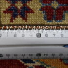 tappeto orientale afghano kazak da sala fondo avorio 295x197 cm in lana