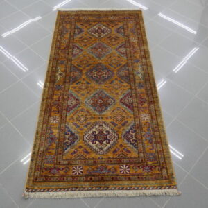 tappeto fondoletto kazak afghano fondo arancione