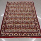 tappeto persiano abadeh disegno zili sultan da salotto fondo avorio bordeaux firmato