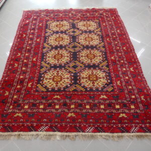 tappeto afghano bukhara da salotto rosso blu