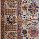 antico tappeto persiano tabriz grande da salotto fondo avorio molto decorativo 400x294 cm