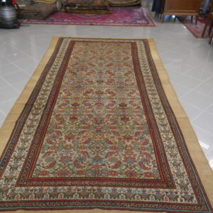 antico tappeto persiano hamadan kelley disegno herati colori delicati fondo avorio da salotto