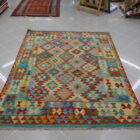 kilim annodato afghano da salotto multicolore