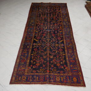 tappeto antico persiano kelley lilian fondo blu
