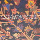 tappeto persiano lilian antico floreale fondo blu 401x173 cm