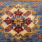 tappeto orientale salotto kazak fondo azzurro in lana 244x166 cm