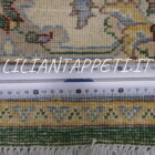tappeto afghano ziegler fondo verde da salotto in lana 246x175 cm