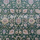 tappeto afghano ziegler fondo verde da salotto in lana 246x175 cm