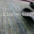 tappeto persiano Gabbeh gashgai fondo verde da salotto lana su lana 220x175 cm