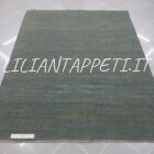 tappeto persiano Gabbeh gashgai fondo verde da salotto lana su lana 220x175 cm