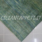 tappeto persiano Gabbeh gashgai fondo verde da salotto lana su lana 220x175 cm
