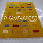 tappeto persiano Gabbeh gashgai fondo giallo in lana 224x167 cm
