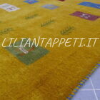 tappeto persiano Gabbeh gashgai fondo giallo in lana 224x167 cm