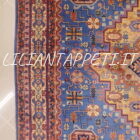 tappeto cinese khotan da salotto fondo azzurro in lana 285x179 cm