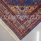 tappeto cinese khotan da salotto fondo azzurro in lana 285x179 cm