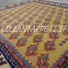 Piccolo Tappeto persiano Gashgai Kashkuli fondo beige lana su cotone 60x58 cm
