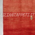 tappeto persiano moderno Gabbeh gashgai fondo rosso da salotto in lana 228x157 cm