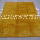 tappeto persiano moderno Gabbeh gashgai fondo giallo da salotto in lana 236x195 cm