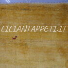 tappeto persiano moderno Gabbeh gashgai fondo giallo da salotto in lana 236x195 cm